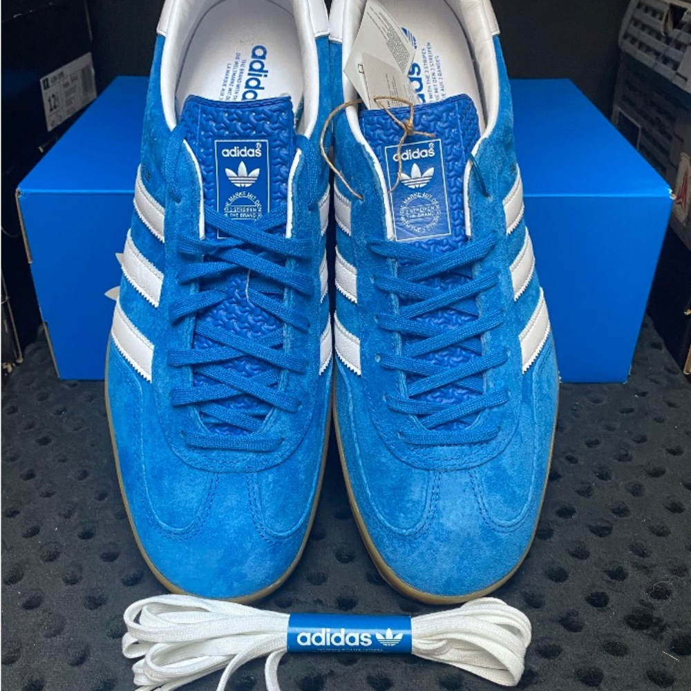 Adidas Gazelle Indoor “Blue Bird Gum” (2022 release) HO6260 12.5M DS NWT - Picture 6 of 9